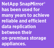 what is data replication aws netapp snapmirror snapshots cloud storage