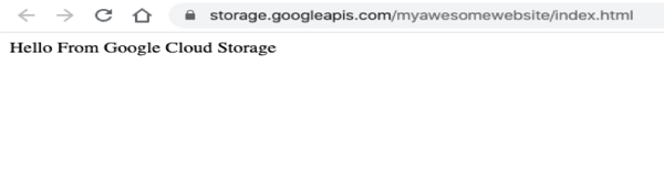 Google Cloud Storage Static Website 