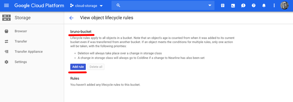 google cloud storage bucket lifecycle