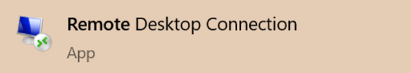 Remote Desktop Connection - App
