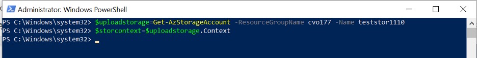 Update the <resource group name> and <storage account name> values